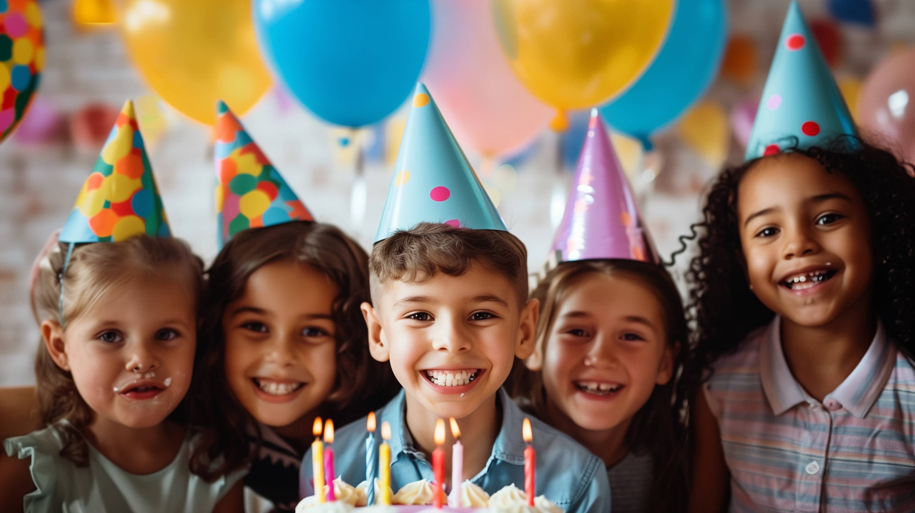 Kids celebrating a birthday